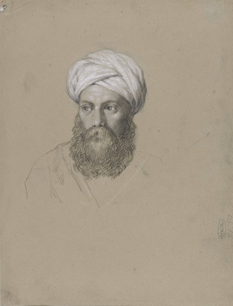 Głowa Araba w turbanie autorstwa Hendrik Willem Cramer