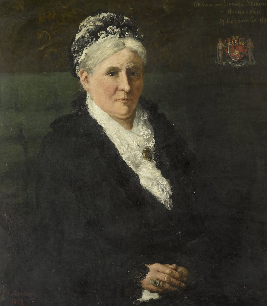 Maria Hermina Heemskerk (1827-1908). Żona Menno Davida Graafa van Limburg Stirum autorstwa Hendrik Willem Mesdag