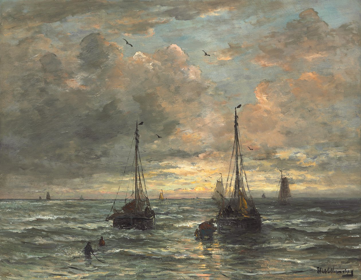 Powrót floty rybackiej autorstwa Hendrik Willem Mesdag