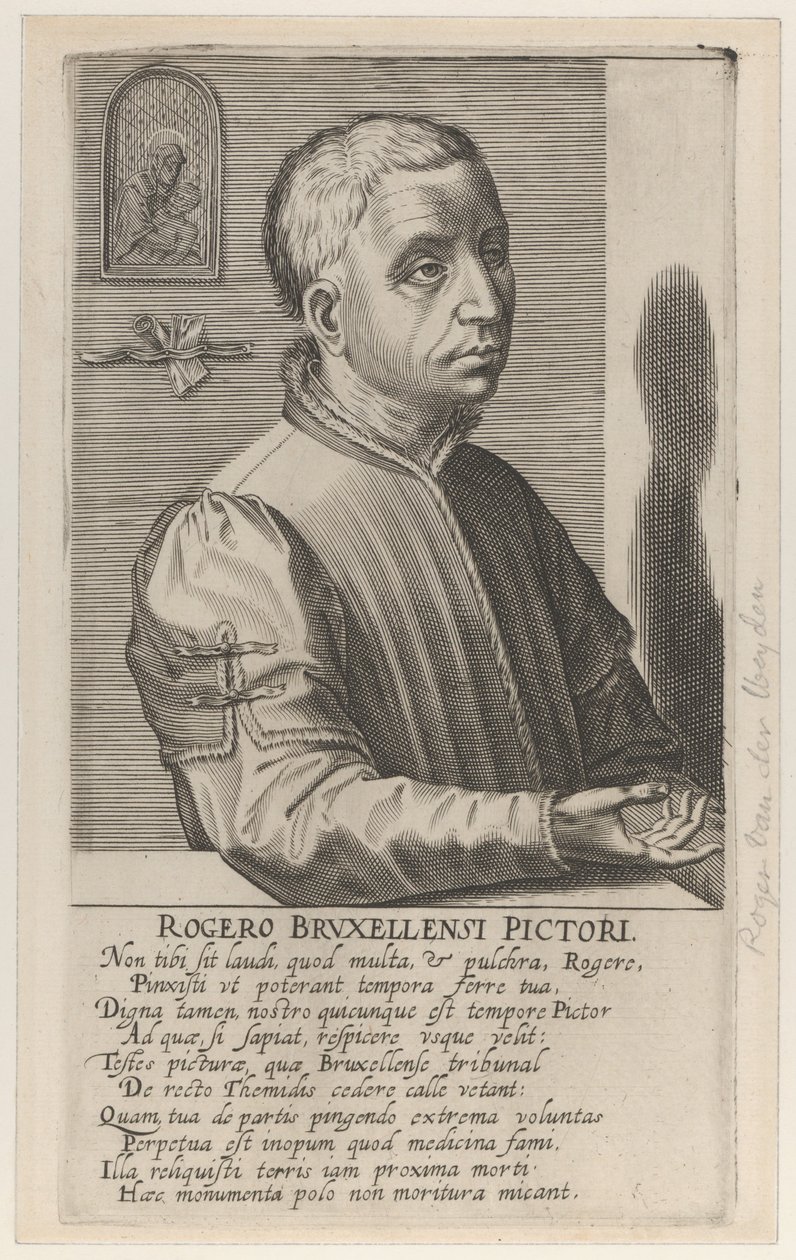 Roger van der Weyden Młodszy, c.1610 (grawerowanie) autorstwa Hendrik the Elder Hondius