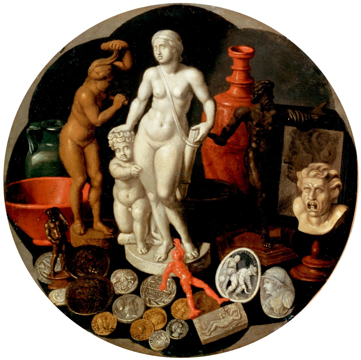 Martwa natura z kolekcją osobliwości”, XVII wiek. autorstwa Hendrik the Younger Borcht van der