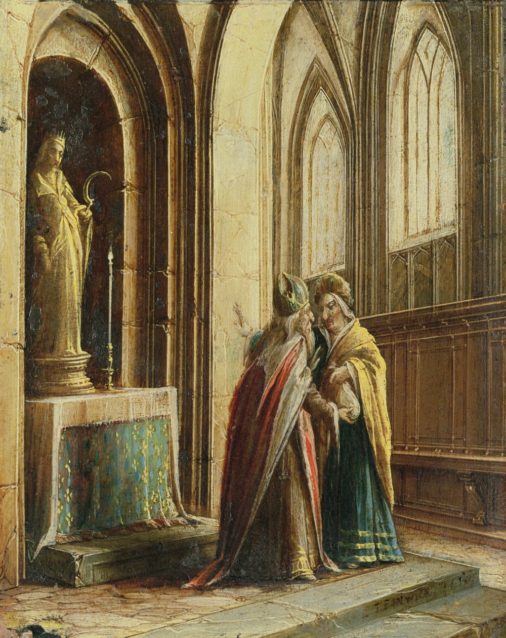 Dwie postacie w kościele autorstwa Hendrik the Younger Steenwyck