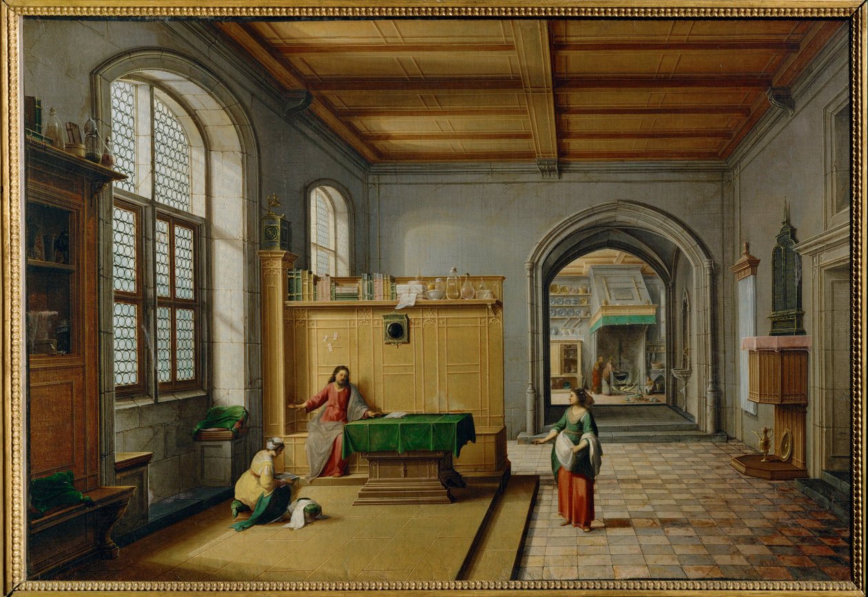 Jezus w domu Marty i Marii z Betanii ... autorstwa Hendrik van Steenwyck