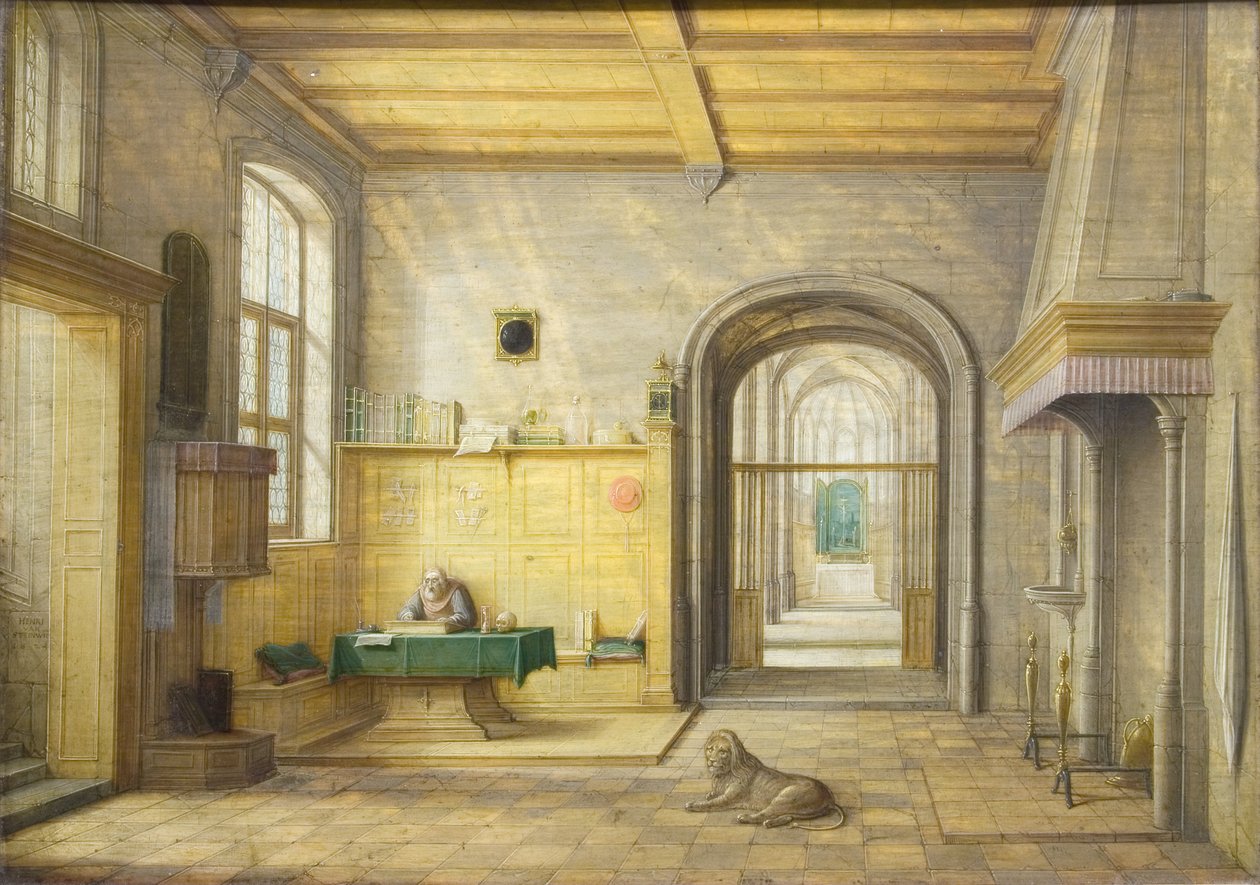 Św. Hieronim w swoim gabinecie, 1624 autorstwa Hendrik van Steenwyck
