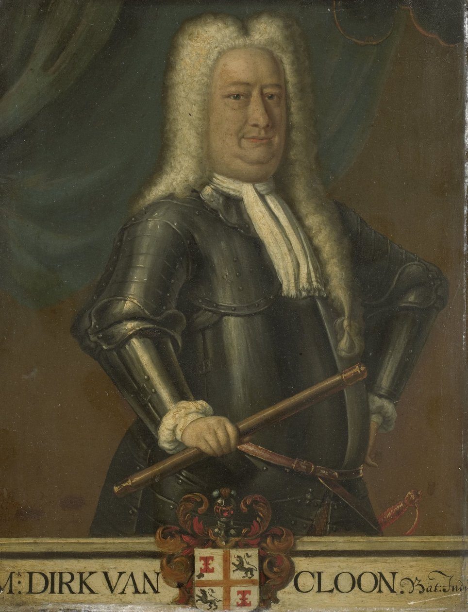 Portret Dirka van Cloona, generalnego gubernatora Holenderskich Indii Wschodnich autorstwa Hendrik van den Bosch (free after)