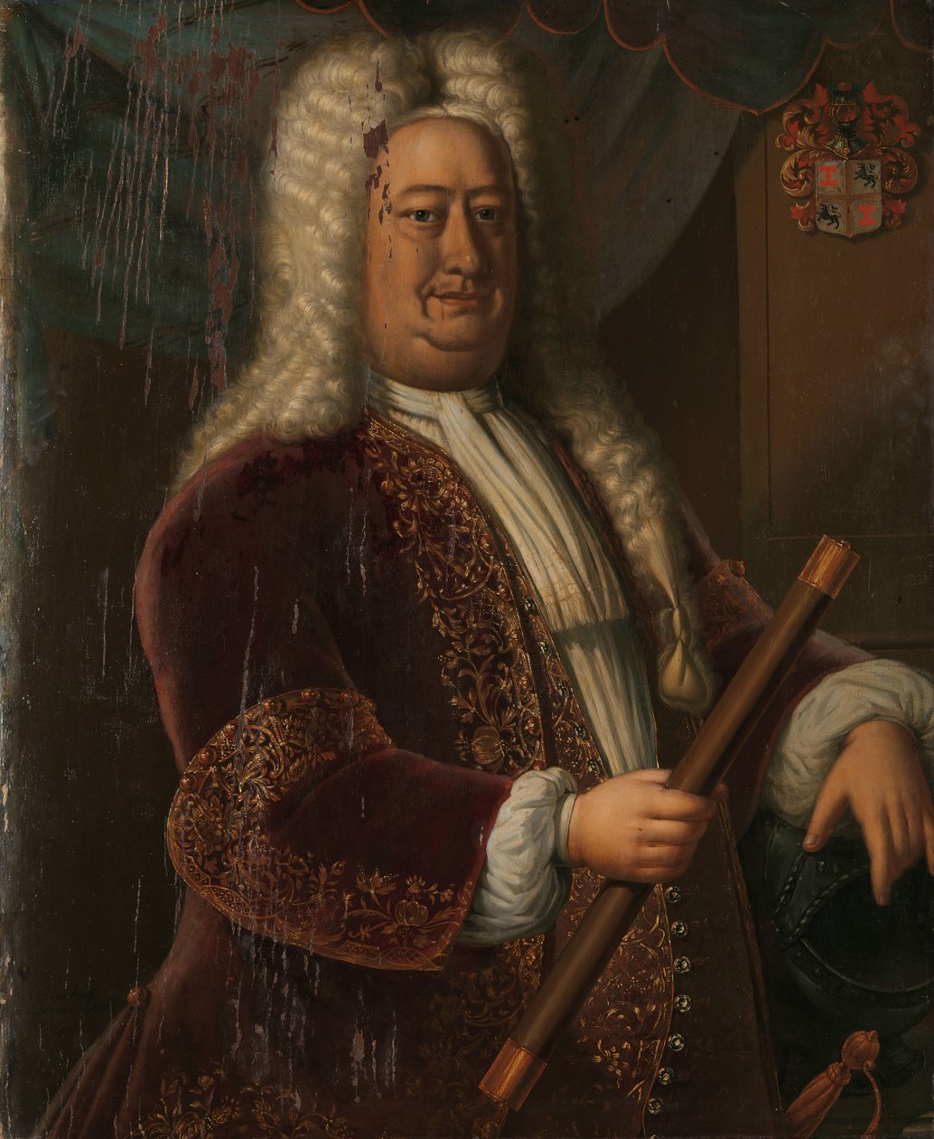 Dirk van Cloon (1730-1735) Portret Dirka van Cloona, Generalnego Gubernatora Holenderskich Indii Wschodnich autorstwa Hendrik van den Bosch