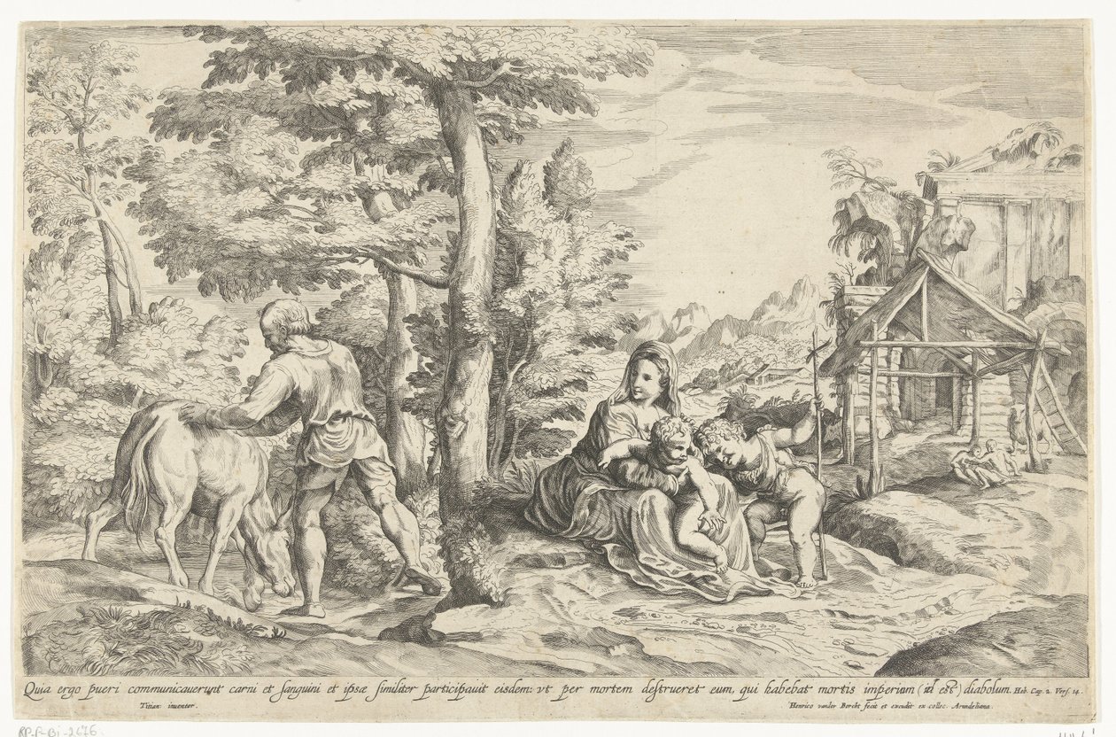 Powrót z Egiptu autorstwa Hendrik van der Borcht (II)