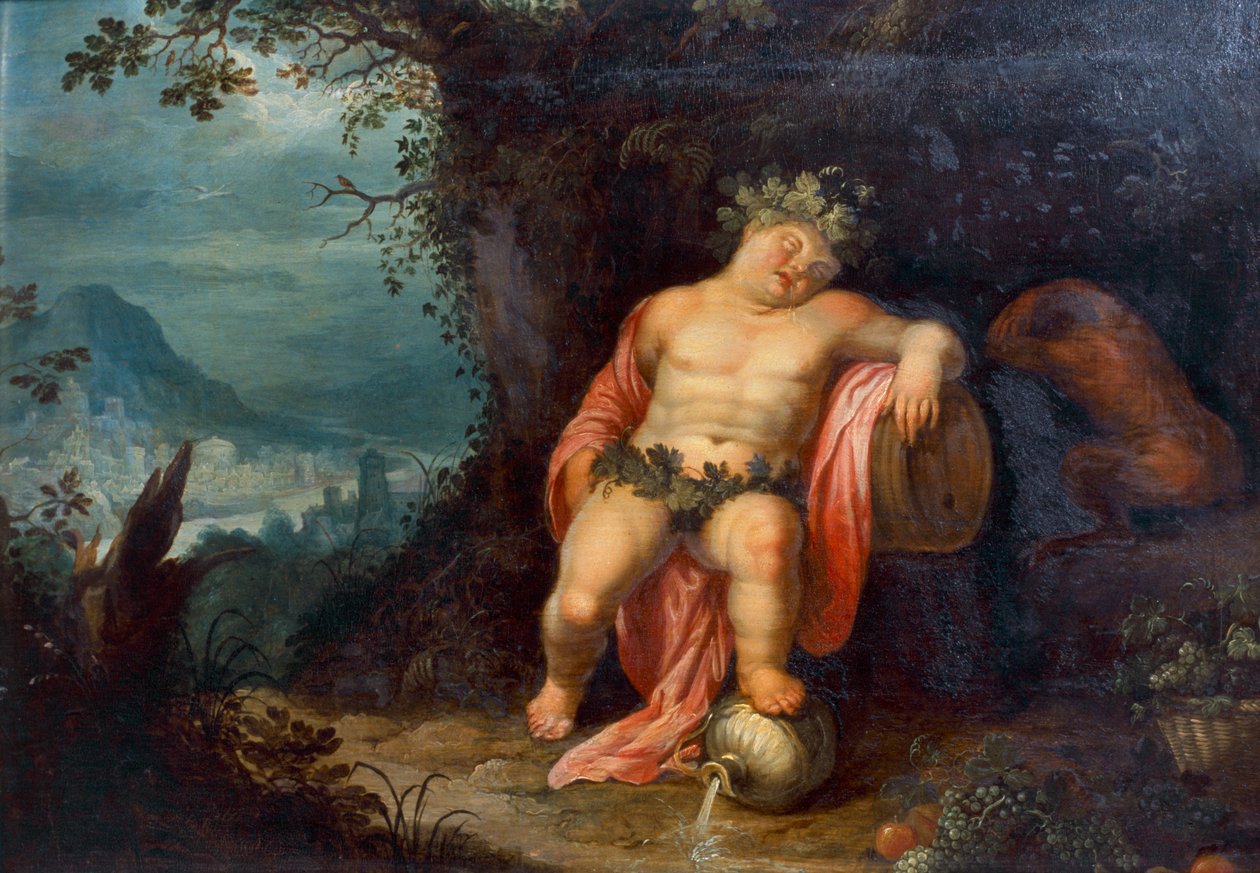 Bachus śpi (olej na płótnie) autorstwa Hendrik van the Elder Balen
