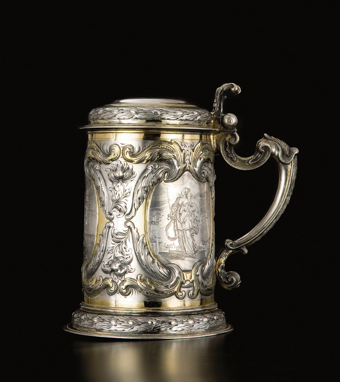 Kufel, Gdańsk, ok. 1670 (paczka srebrna złocona) (zob. także 469709 i 469710) autorstwa Hennick (attr. to) Probst
