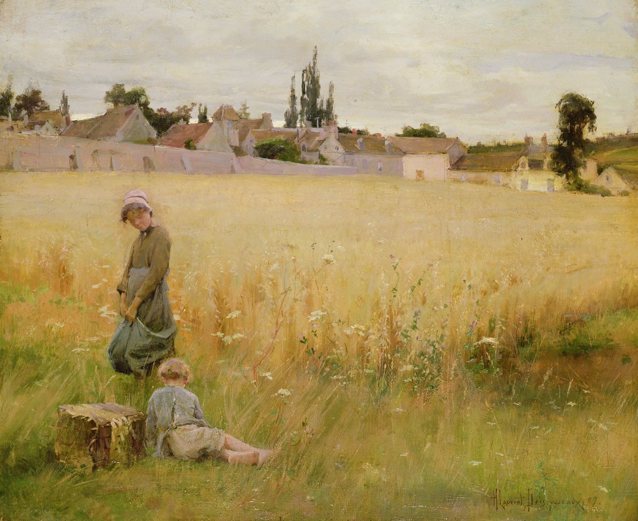Letnia łąka, 1887 autorstwa Henri Alphonse Louis Laurent Desrousseaux
