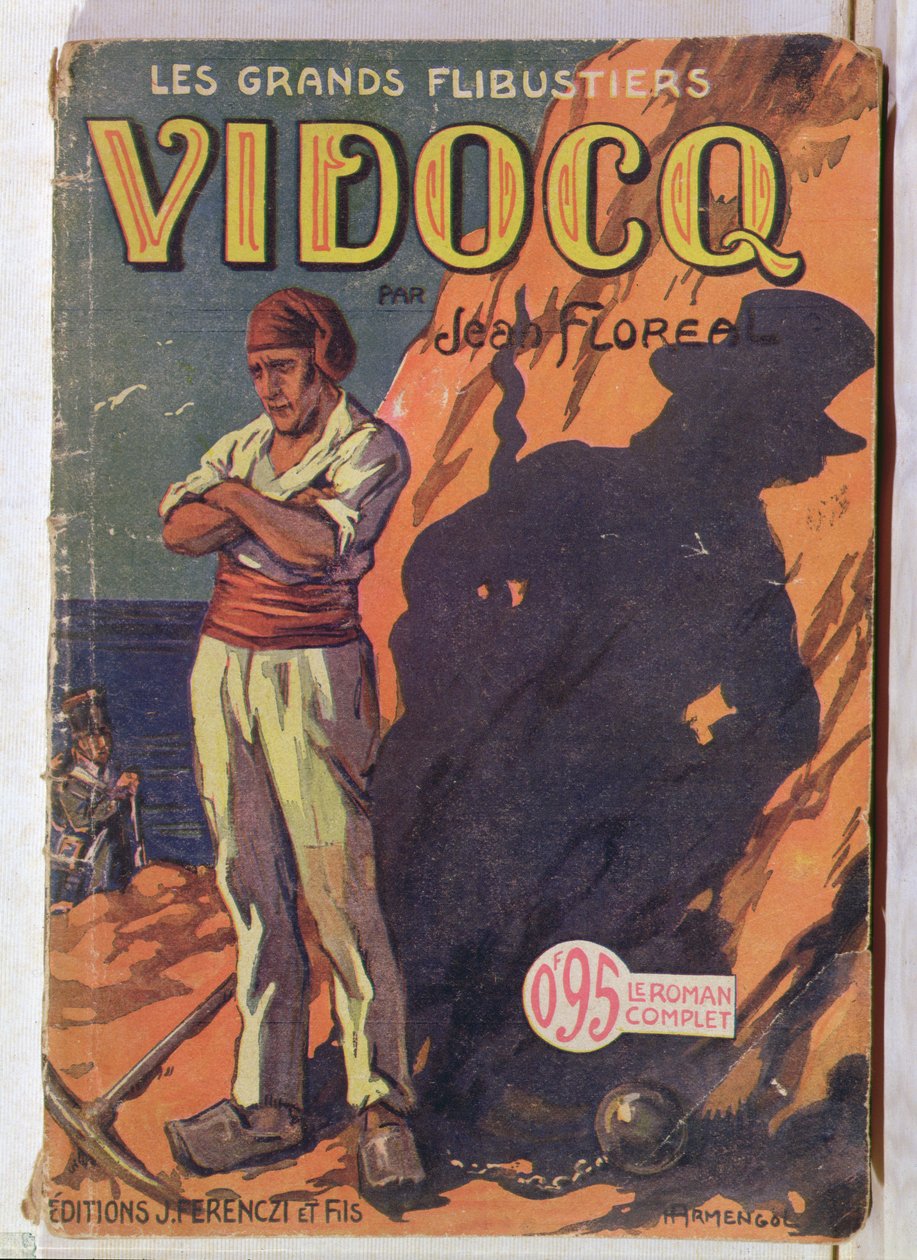 Vidocq w kolonii karnej, okładka książki „Vidocq” Jeana Floreala, wyd. J. Ferenczi, 1925 (kolorystyka) autorstwa Henri Armengol