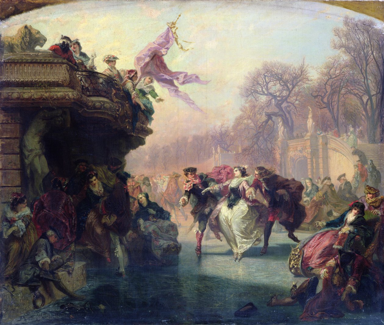 Łyżwiarze autorstwa Henri Baron