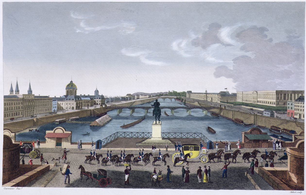 Pont Neuf. c.1815-20 (kolor grawerowany) autorstwa Henri Courvoisier Voisin
