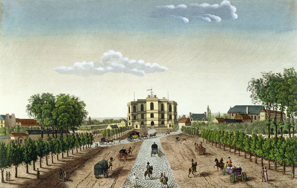 Królewskie Obserwatorium Astronomiczne, ok.1815-20 (kolorowe grawerowanie) autorstwa Henri Courvoisier Voisin