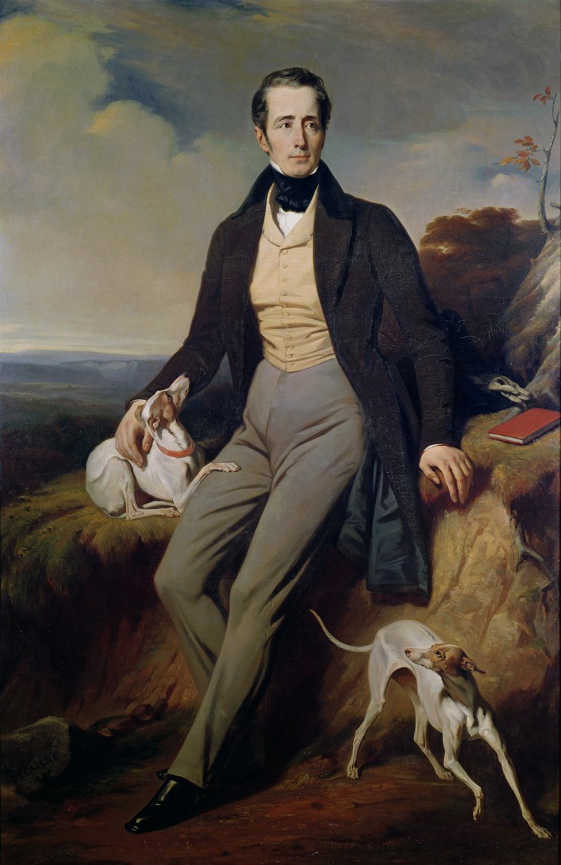 Portret Alfonsa de Lamartine (1790-1869) 1830 autorstwa Henri Decaisne