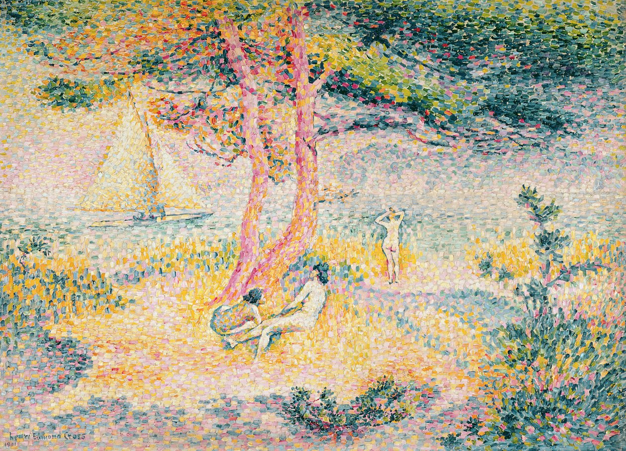 Plaża w St. Clair, 1901 r. autorstwa Henri Edmond Cross