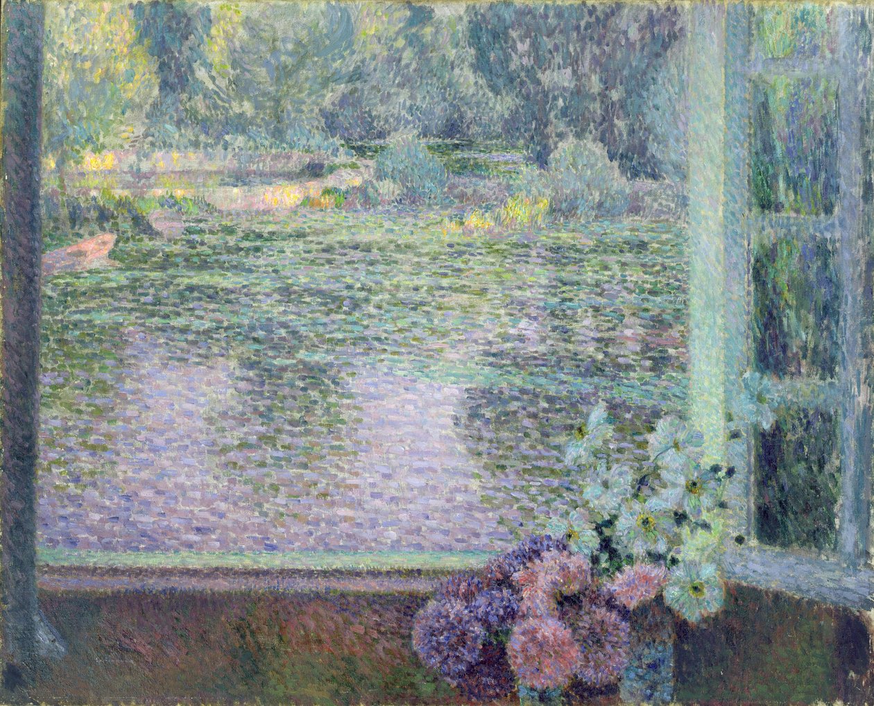 Okno na rzekę, 1908 autorstwa Henri Eugene Augustin Le Sidaner