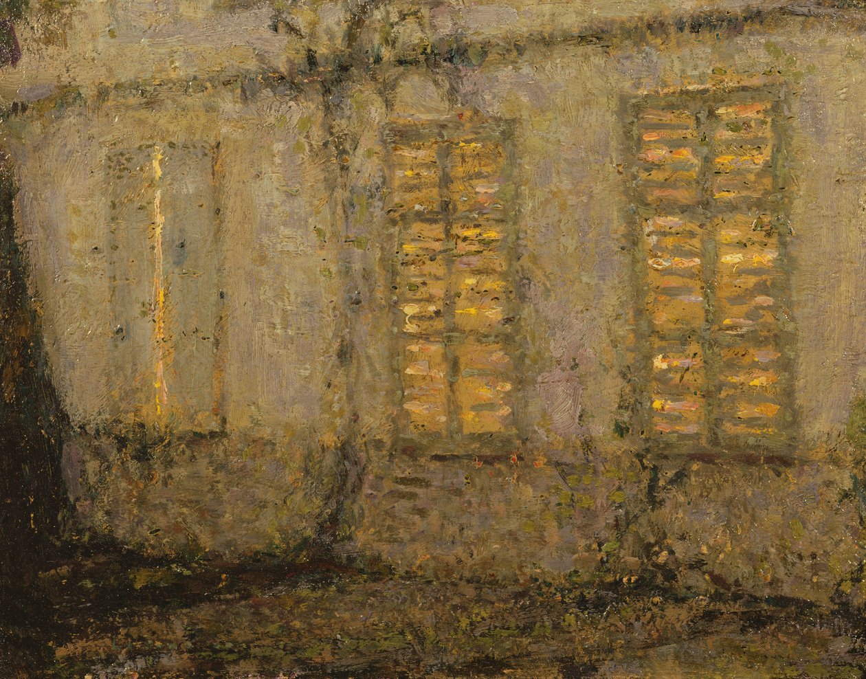 Zamknięte okiennice, światło księżyca, Gerberoy, ok. 1932 autorstwa Henri Eugene Augustin Le Sidaner