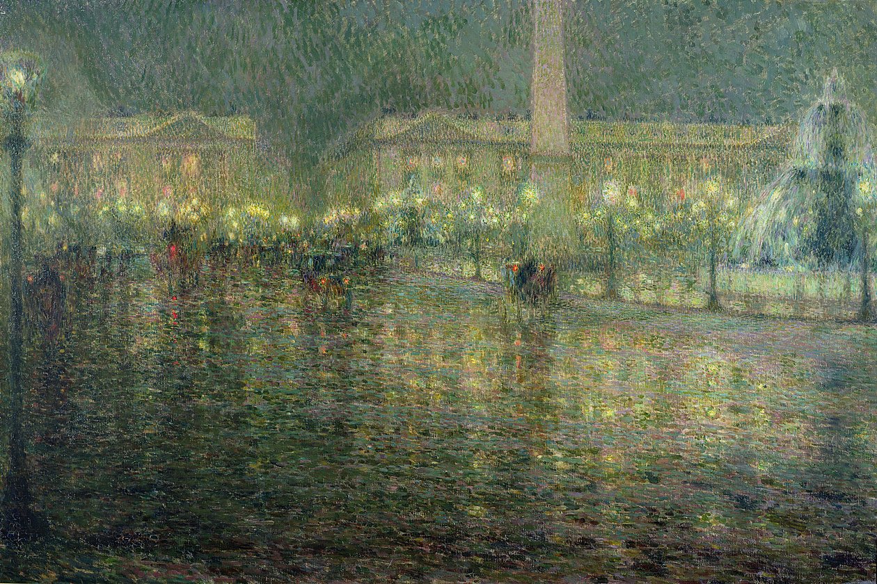 Place de la Concorde, ok. 1909 autorstwa Henri Eugene Augustin Le Sidaner