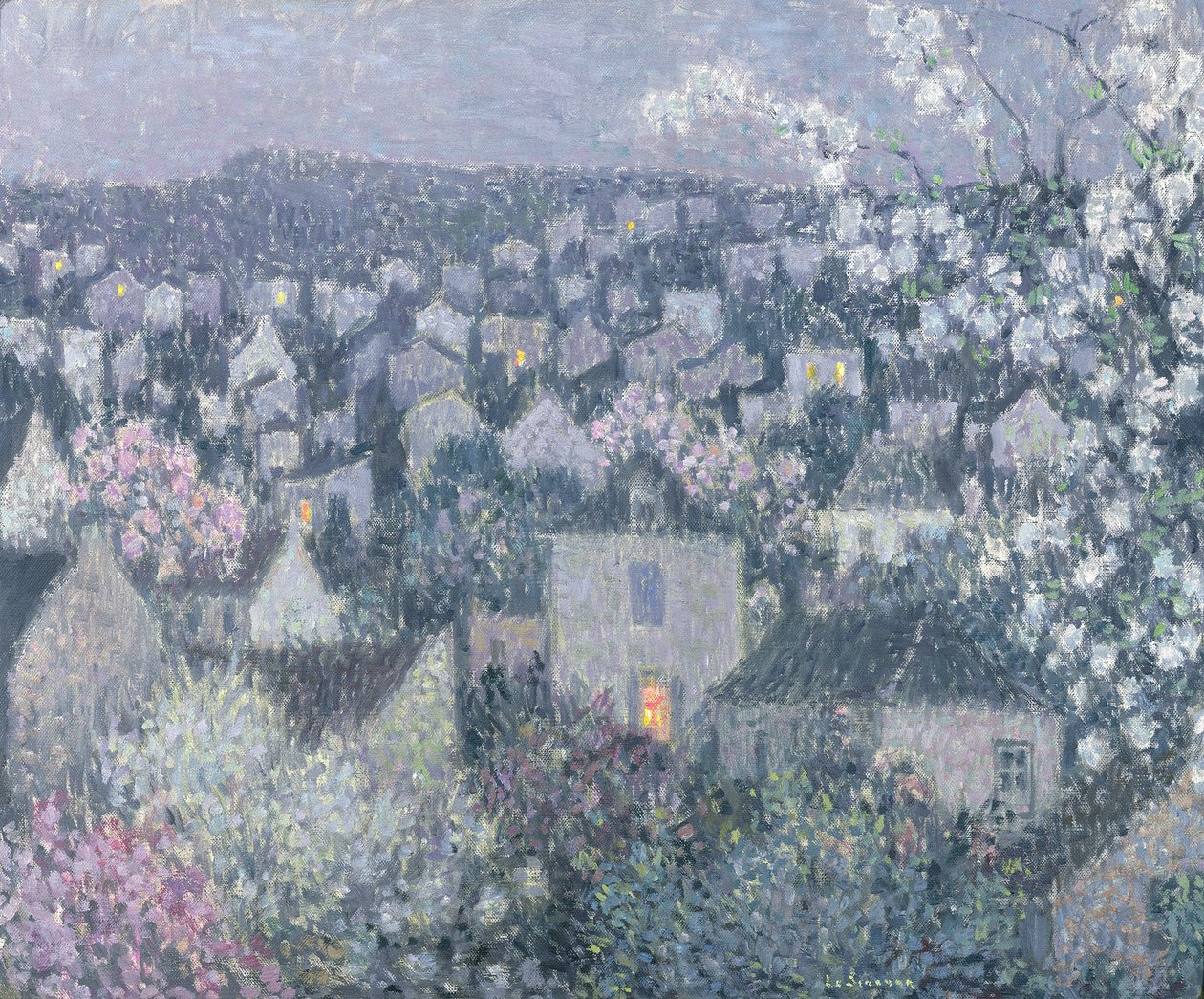 Wiosenny wieczór autorstwa Henri Eugene Augustin Le Sidaner