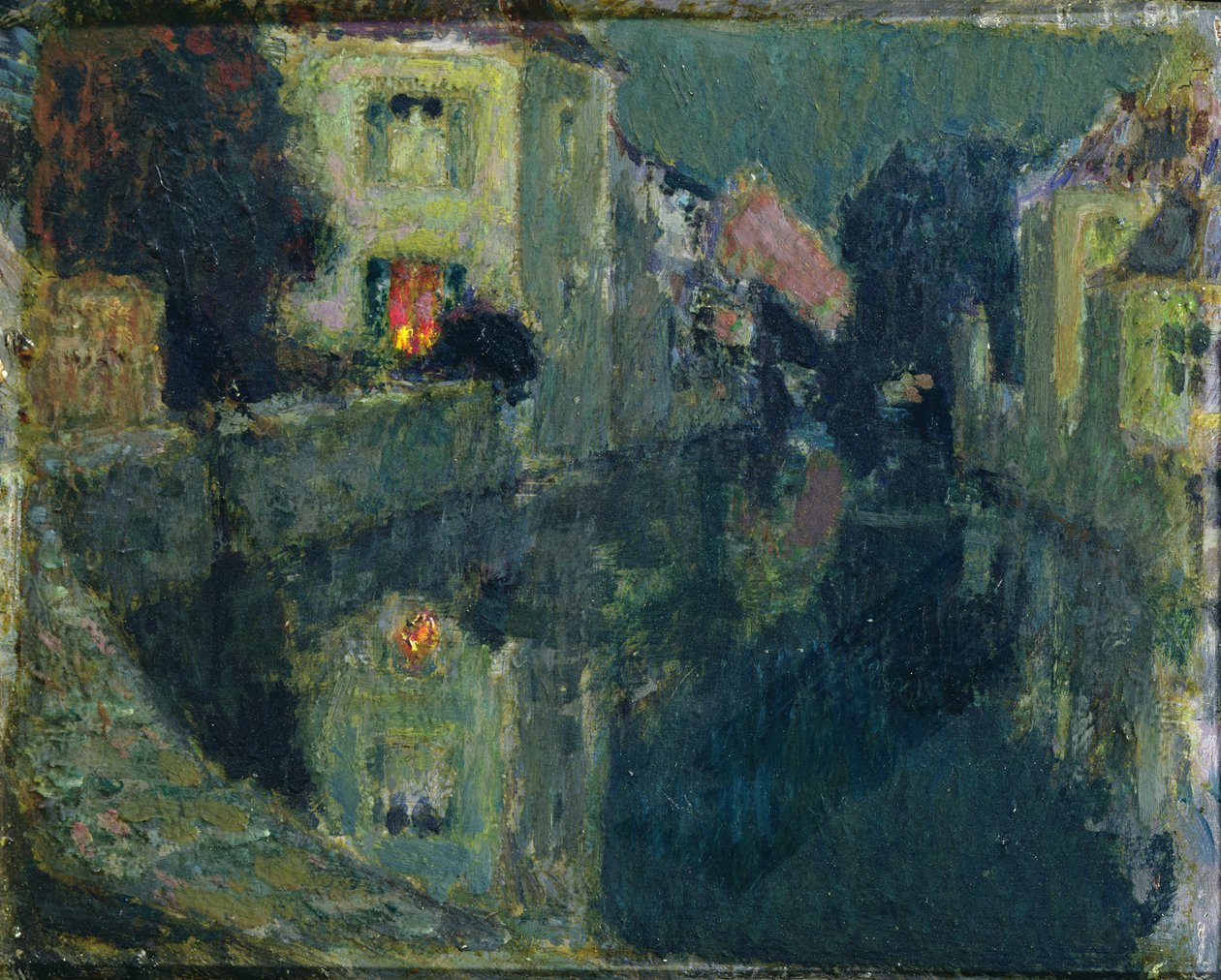 Kanał nocą autorstwa Henri Eugene Augustin Le Sidaner