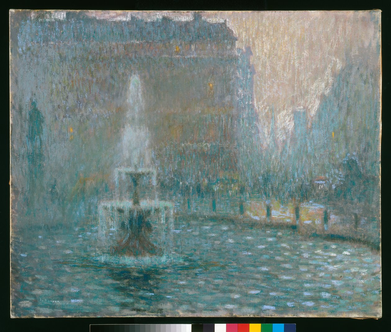 Trafalgar Square, ok. 1908 (pastel) autorstwa Henri Eugene Augustin Le Sidaner