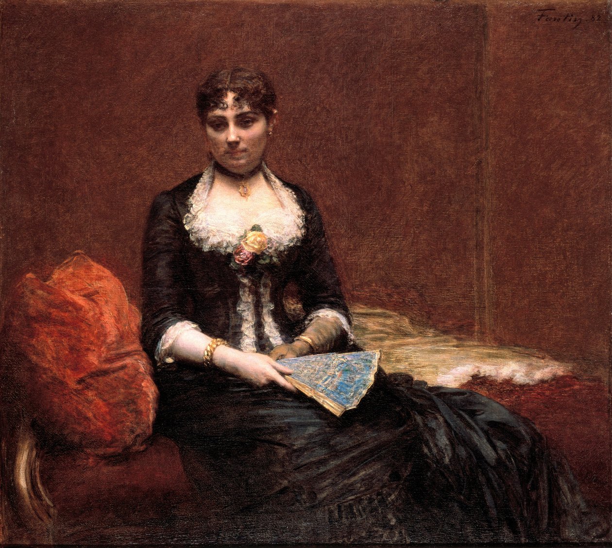 Portret Madame Léon Maître autorstwa Ignace Henri Jean Fantin Latour