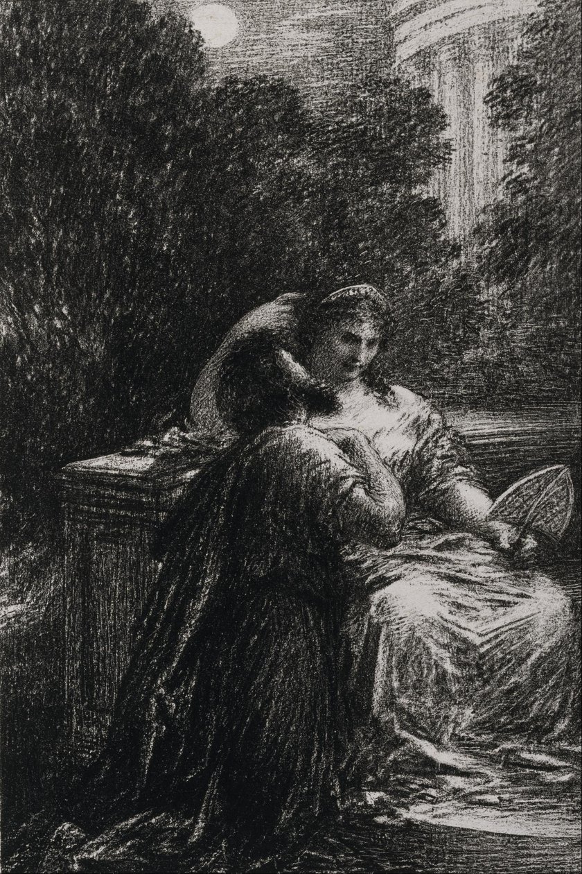 Trojanie w Kartaginie, akt III autorstwa Ignace Henri Jean Fantin Latour
