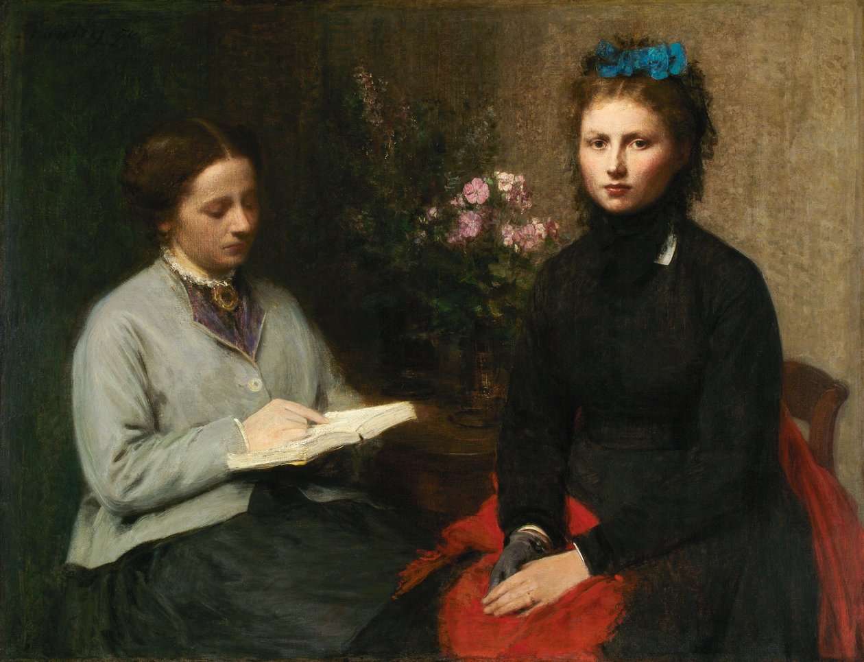 Czytanie autorstwa Ignace Henri Jean Fantin Latour