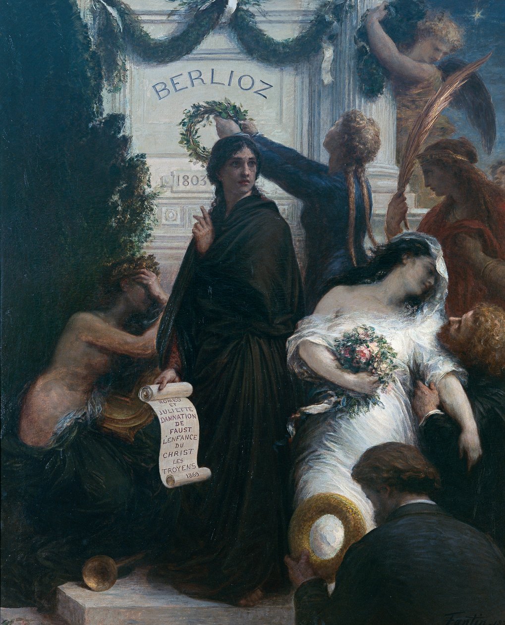 Urodziny (do Berlioza) autorstwa Ignace Henri Jean Fantin Latour