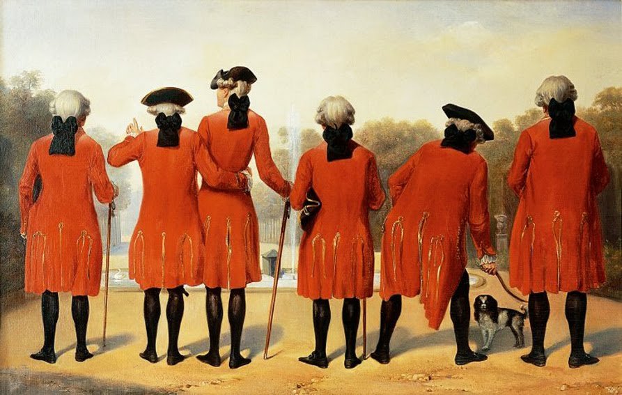 Dżentelmeni księcia Orleanu w strojach z Saint-Cloud autorstwa Henri Felix Emmanuel Philippoteaux