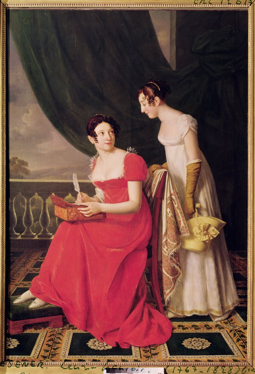 Madame Riesener i jej siostra, Madame Longroy, 1802 autorstwa Henri Francois Riesener
