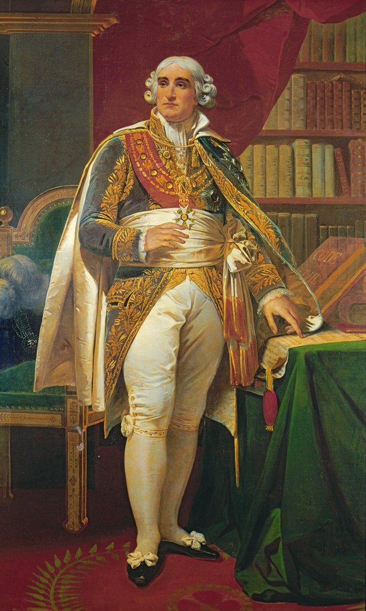 Portret Jean-Jacques-Regis de Cambaceres (1753-1824) autorstwa Henri Frederic Schopin