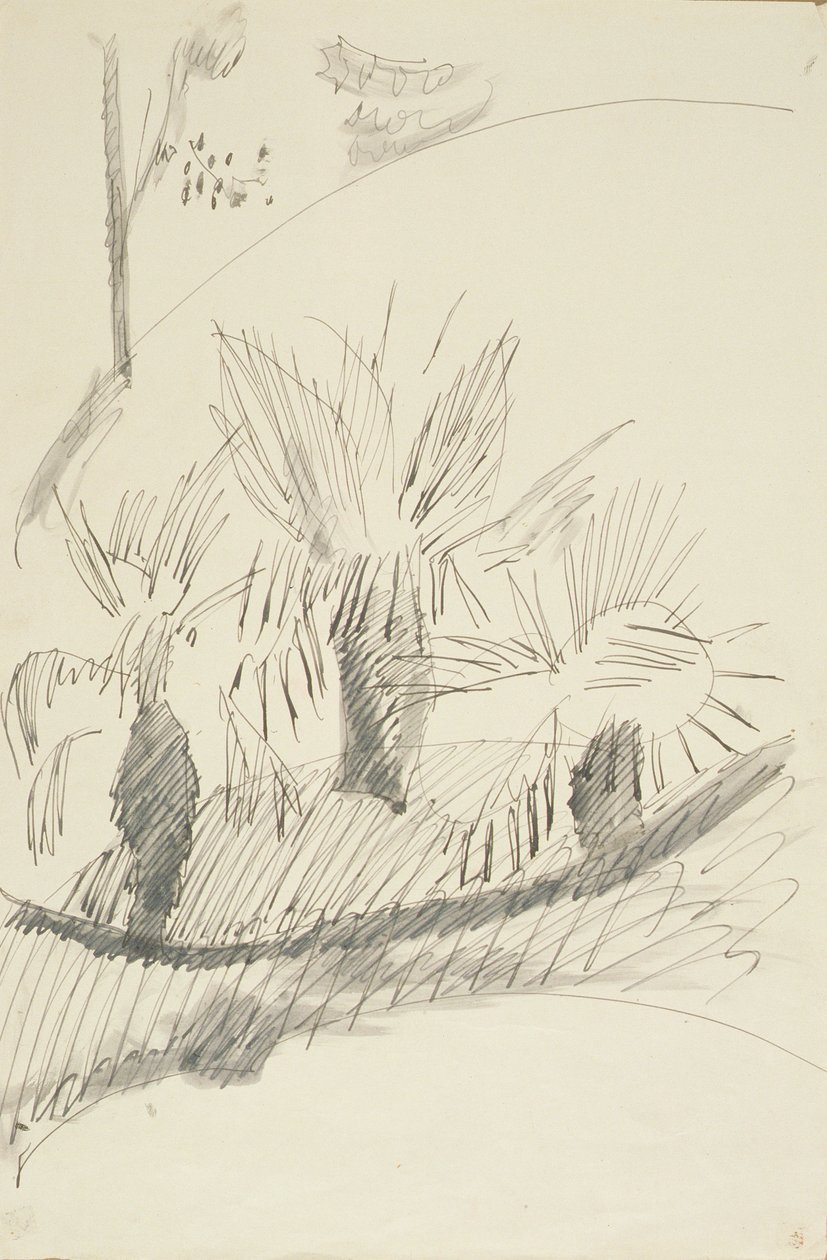 W ogrodach Kew, 1913 autorstwa Henri Gaudier Brzeska