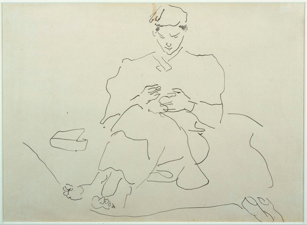 Siedząca figura do szycia autorstwa Henri Gaudier Brzeska