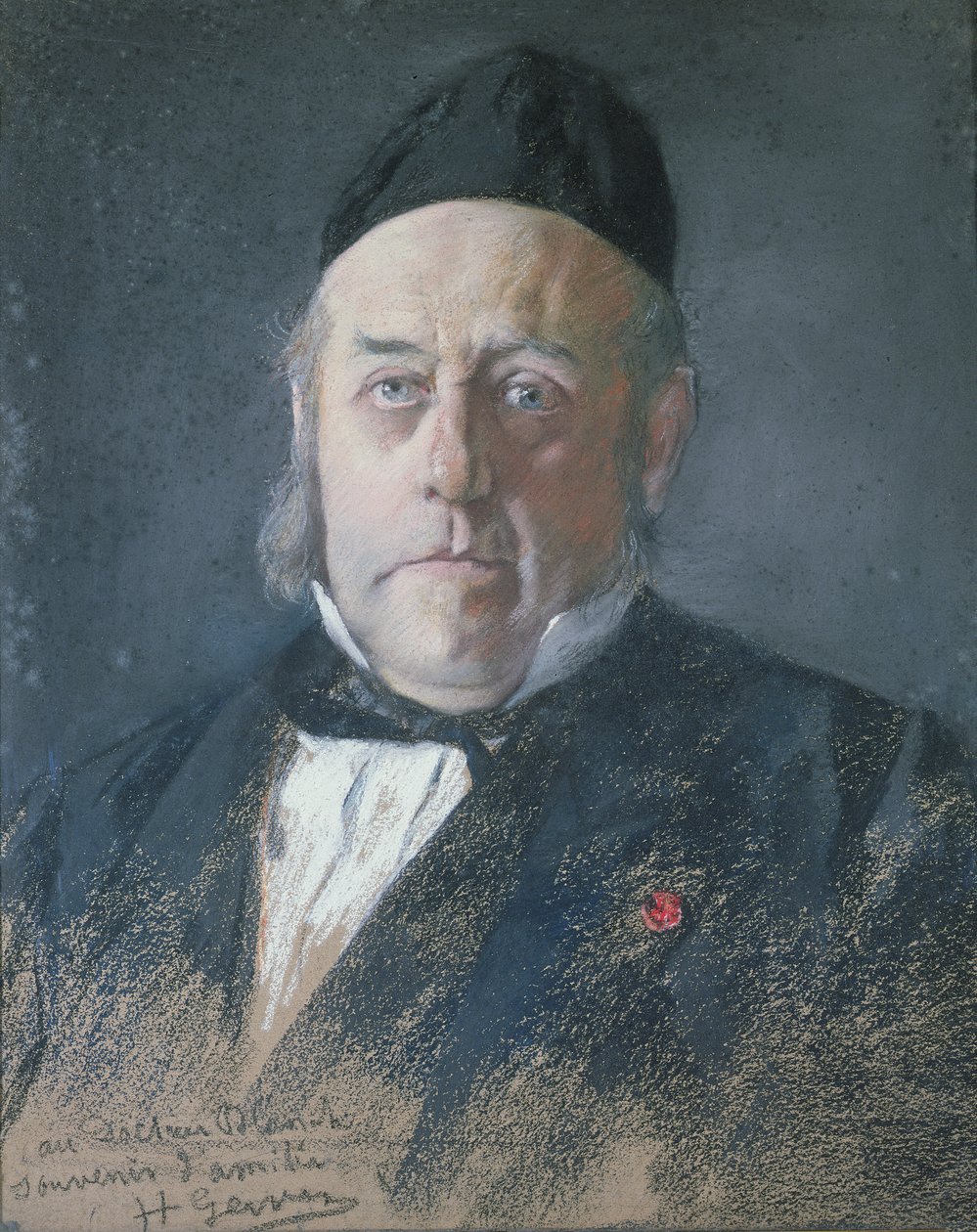 Antoine-Emile Blanche (1820-93) (pastel na papierze) autorstwa Henri Gervex