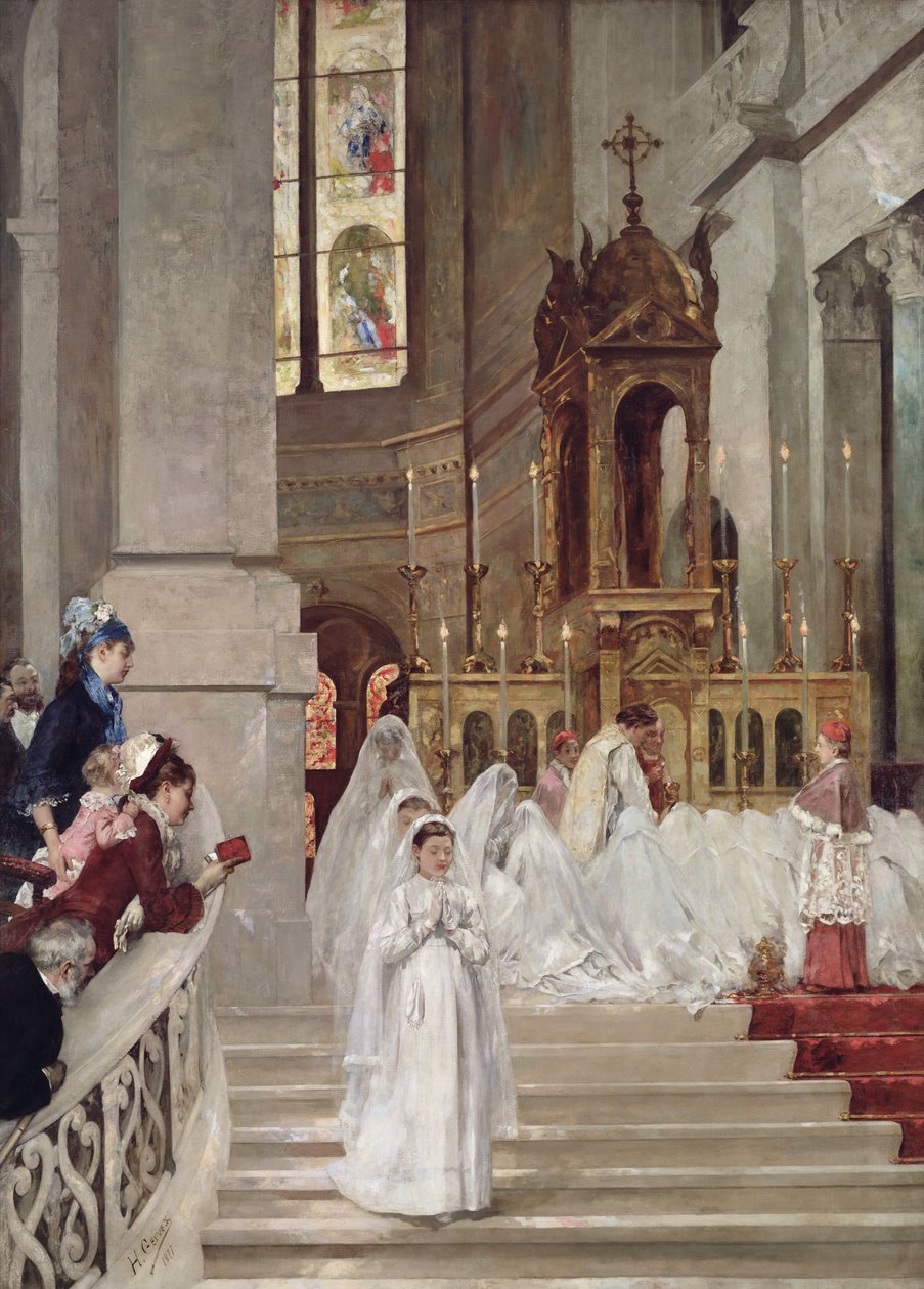 Komunia w kościele Trójcy Świętej, 1877 autorstwa Henri Gervex