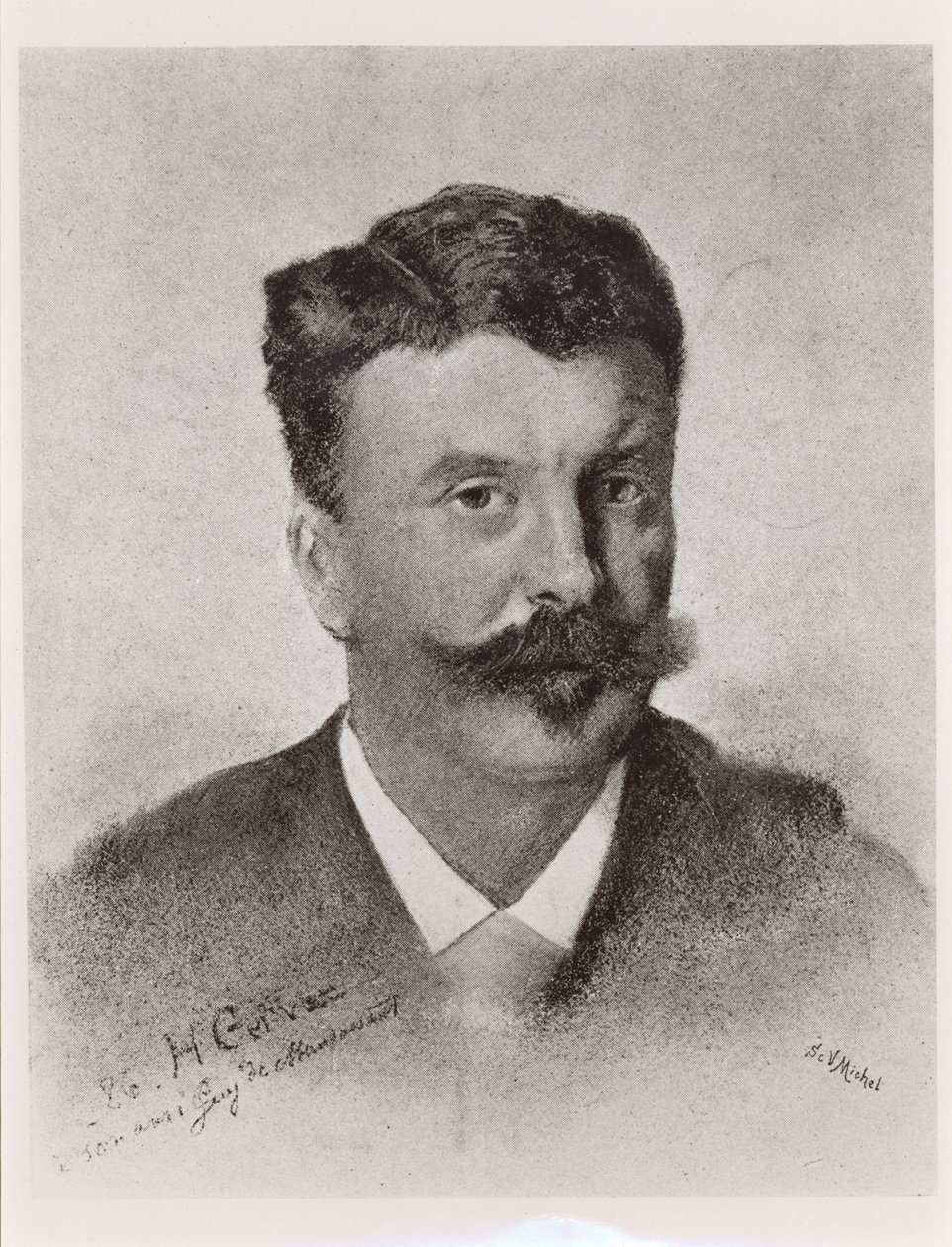 Guy de Maupassant (1850-93), ryty przez Victora Augustina Michela (1828-91) autorstwa Henri Gervex