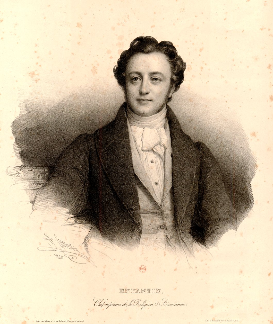 Dziecinna Najwyższa Głowa Religii Saint-Simonian autorstwa Henri Grevedon