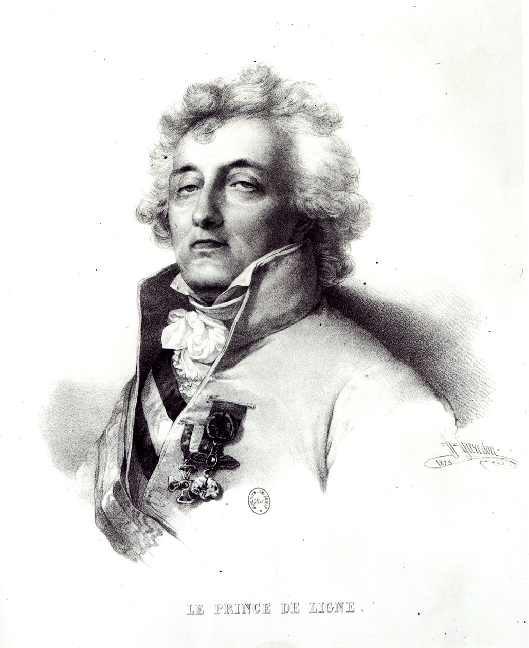 Portret marszałka Charlesa-Josepha (1735-1814) księcia de Ligne autorstwa Henri Grevedon