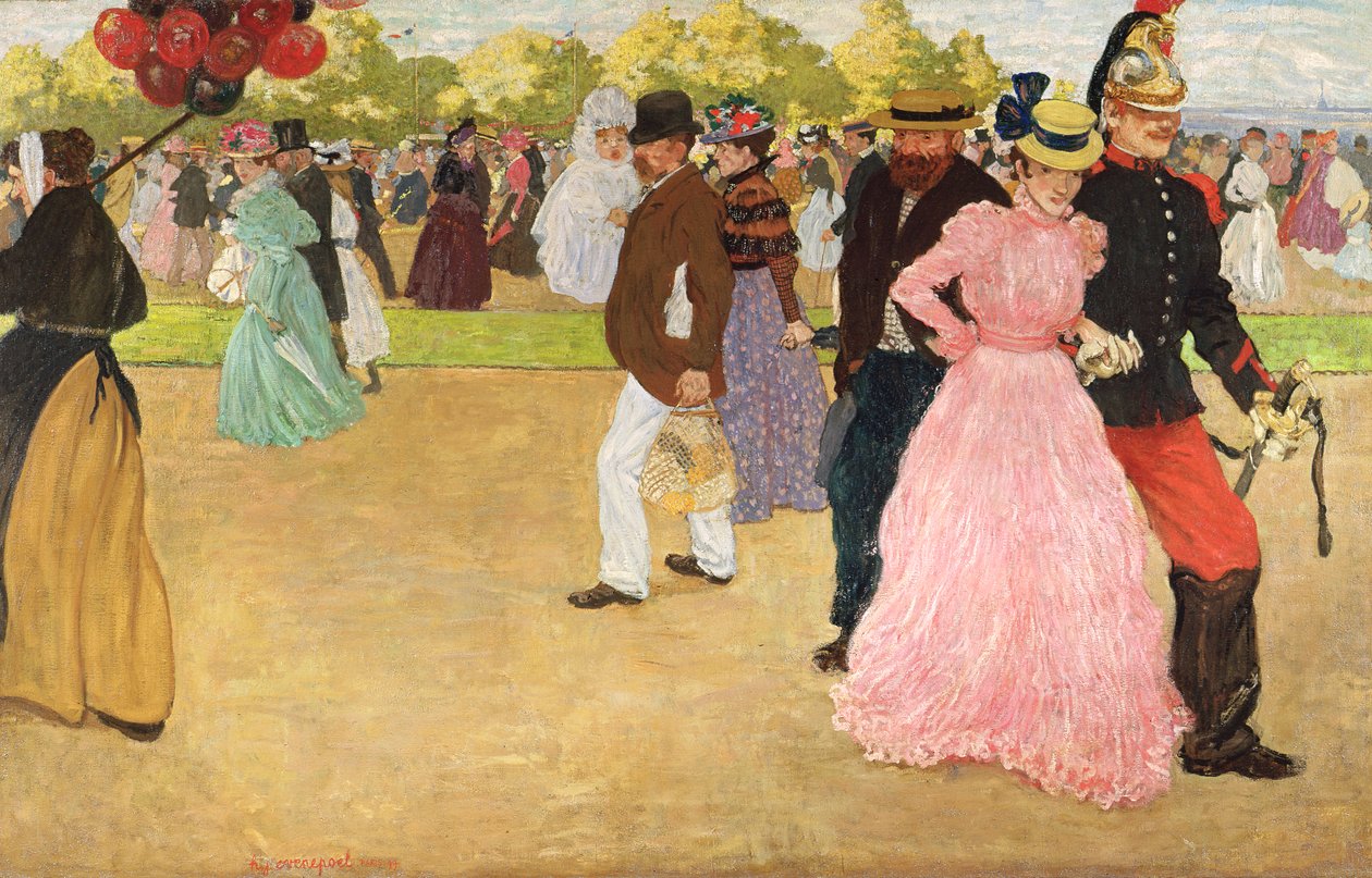Niedzielny spacer po Bois de Boulogne, 1899 autorstwa Henri Jacques Edouard Evenepoel