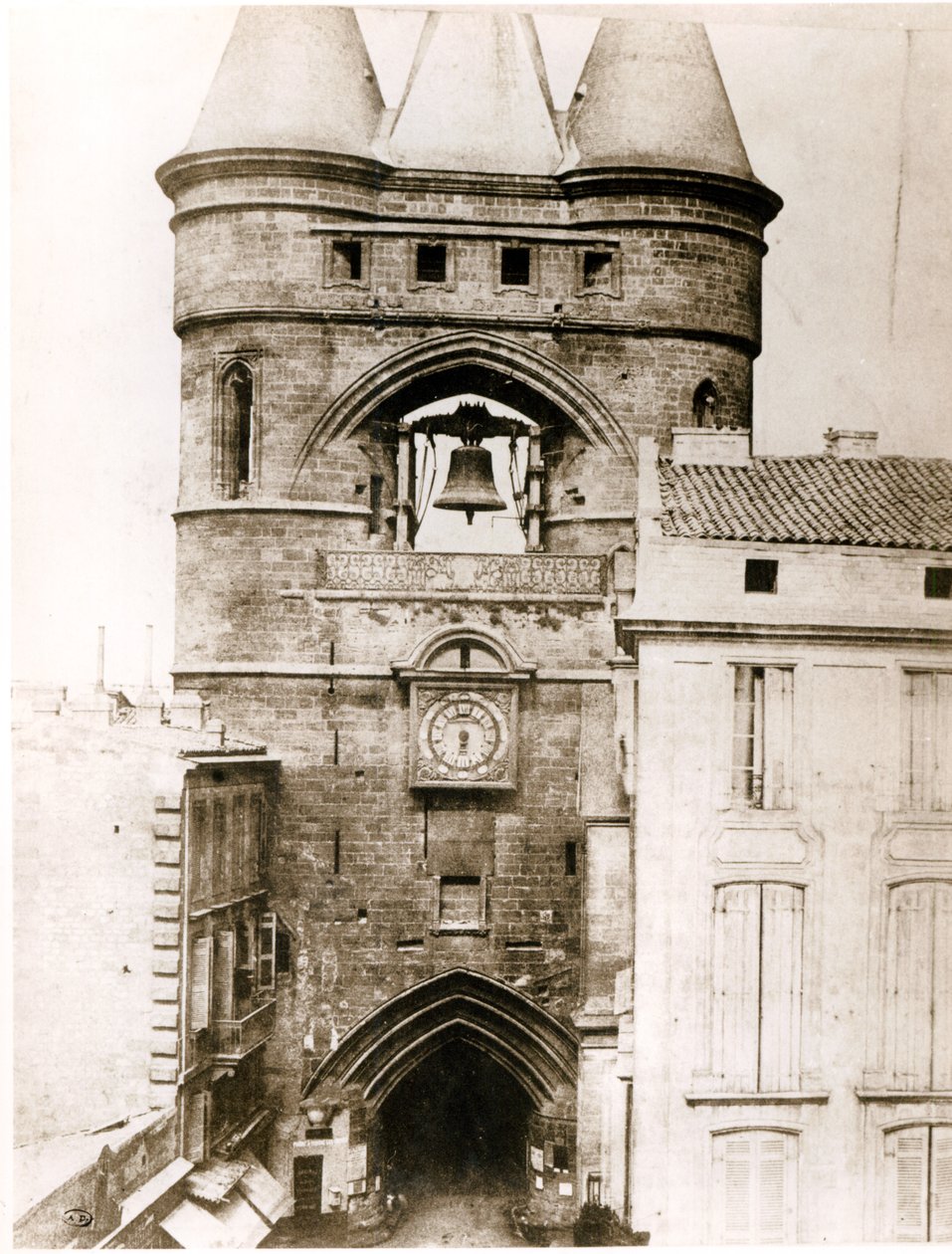 Porte de la Grosse Cloche w Bordeaux, ok. 1851 r. autorstwa Henri Jean Louis Le Secq