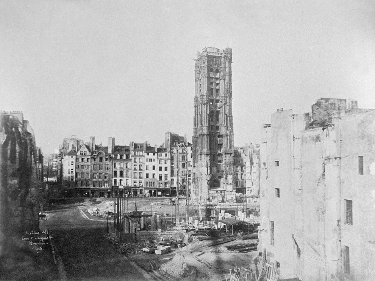Tour Saint-Jacques la Boucherie (1508-22), Paryż, 1853 autorstwa Henri Jean Louis Le Secq