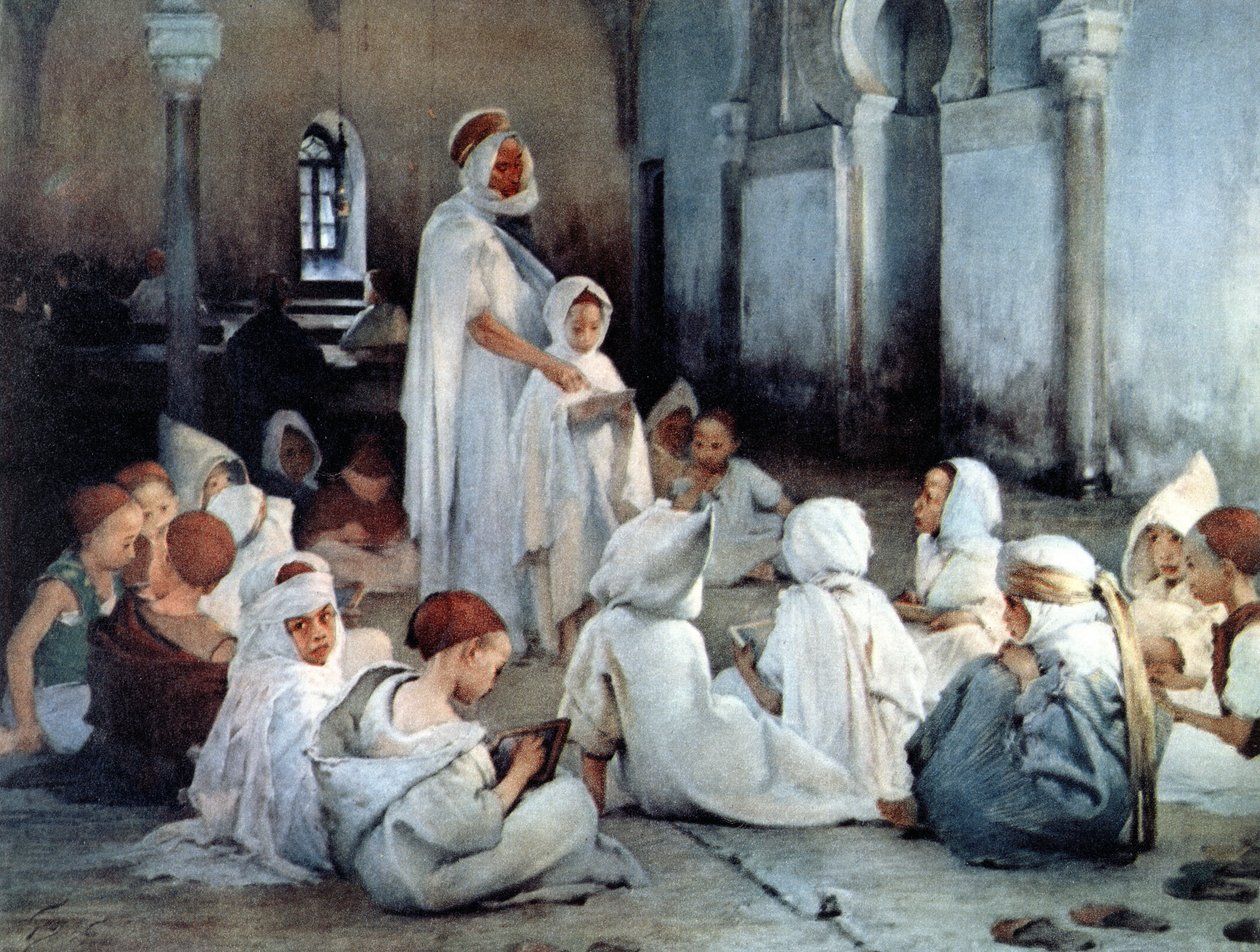 Arabska szkoła w Tlemcen autorstwa Henri Jules Jean Geoffroy