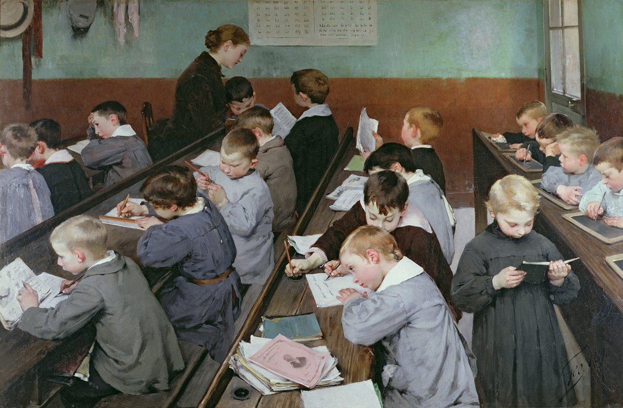 Klasa dziecięca, 1889 autorstwa Henri Jules Jean Geoffroy