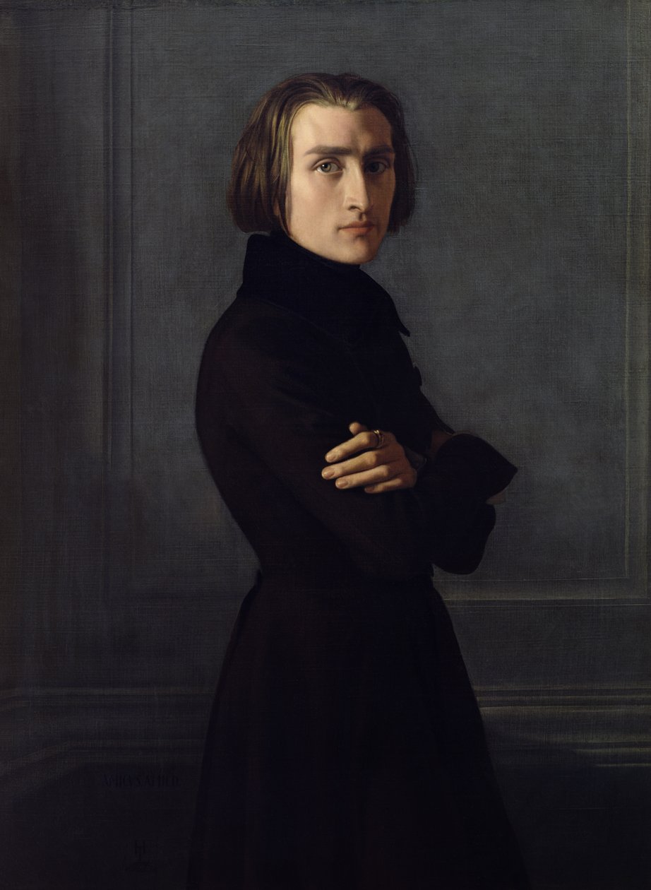 Portret Franciszka Liszta (1811-86) 1839 autorstwa Henri Lehmann
