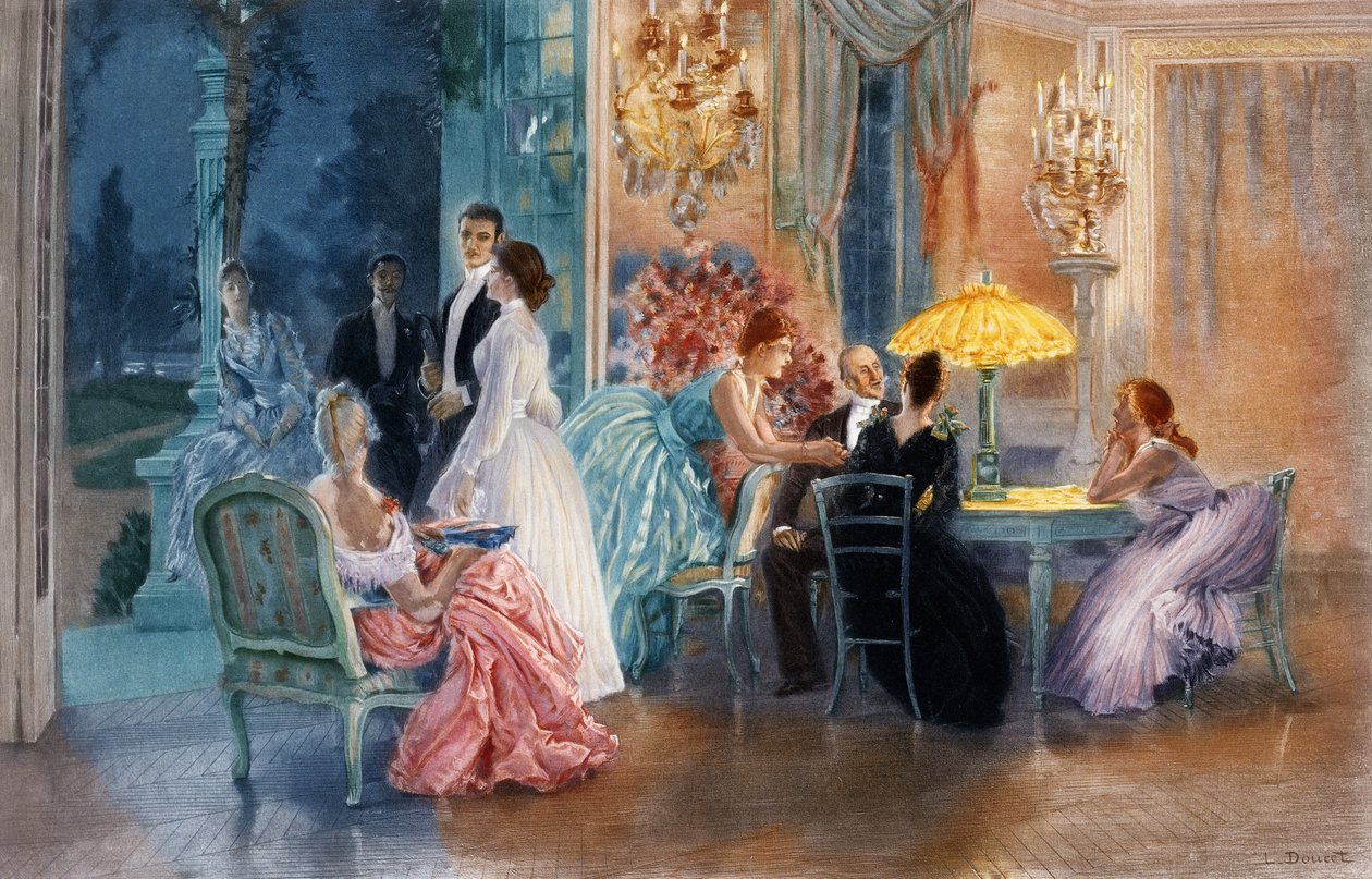 Wieczór w zamku, 1890 autorstwa Henri Lucien Doucet