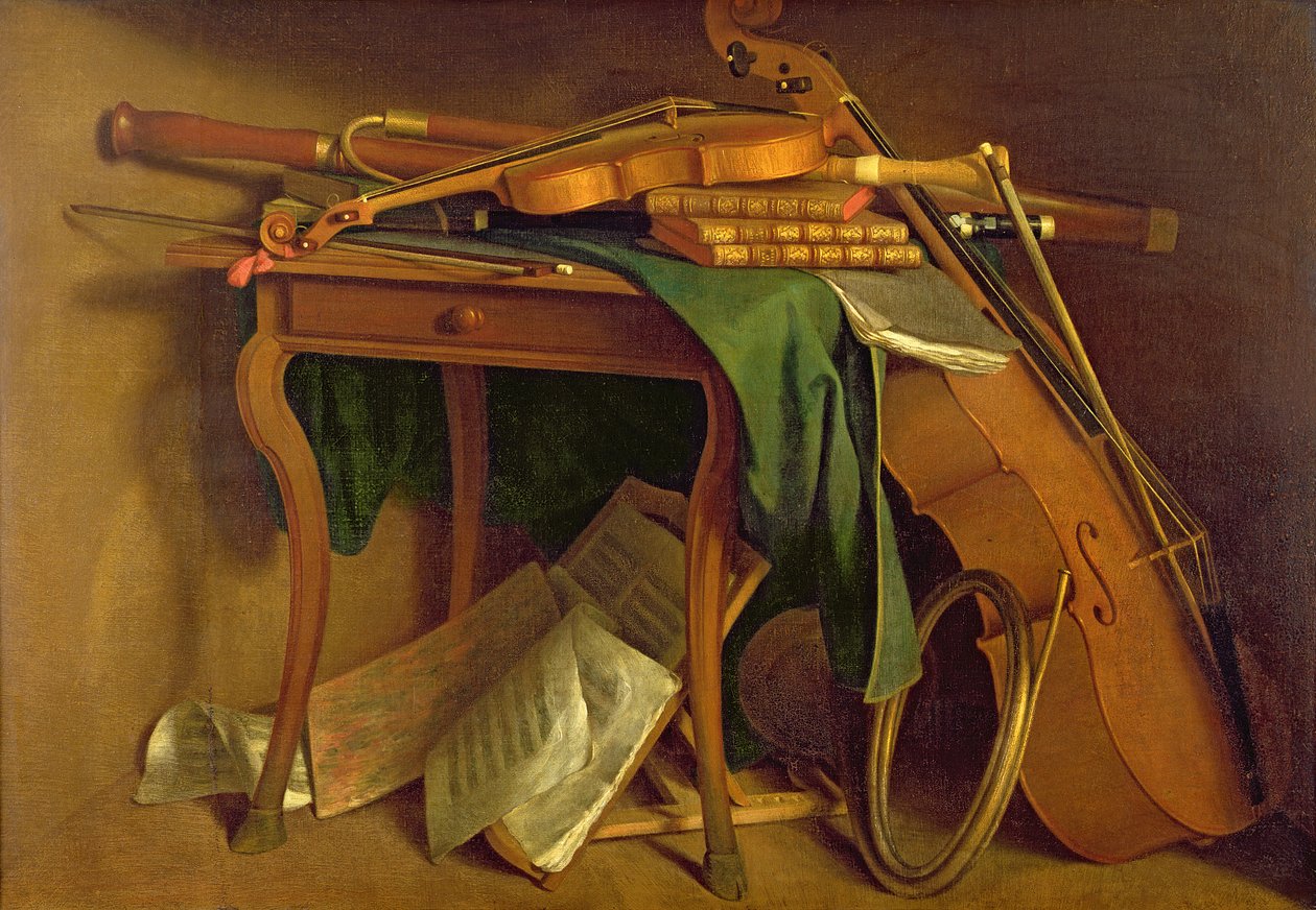 Stół muzykanta, ok. 1760 r. autorstwa Henri Roland de la Porte
