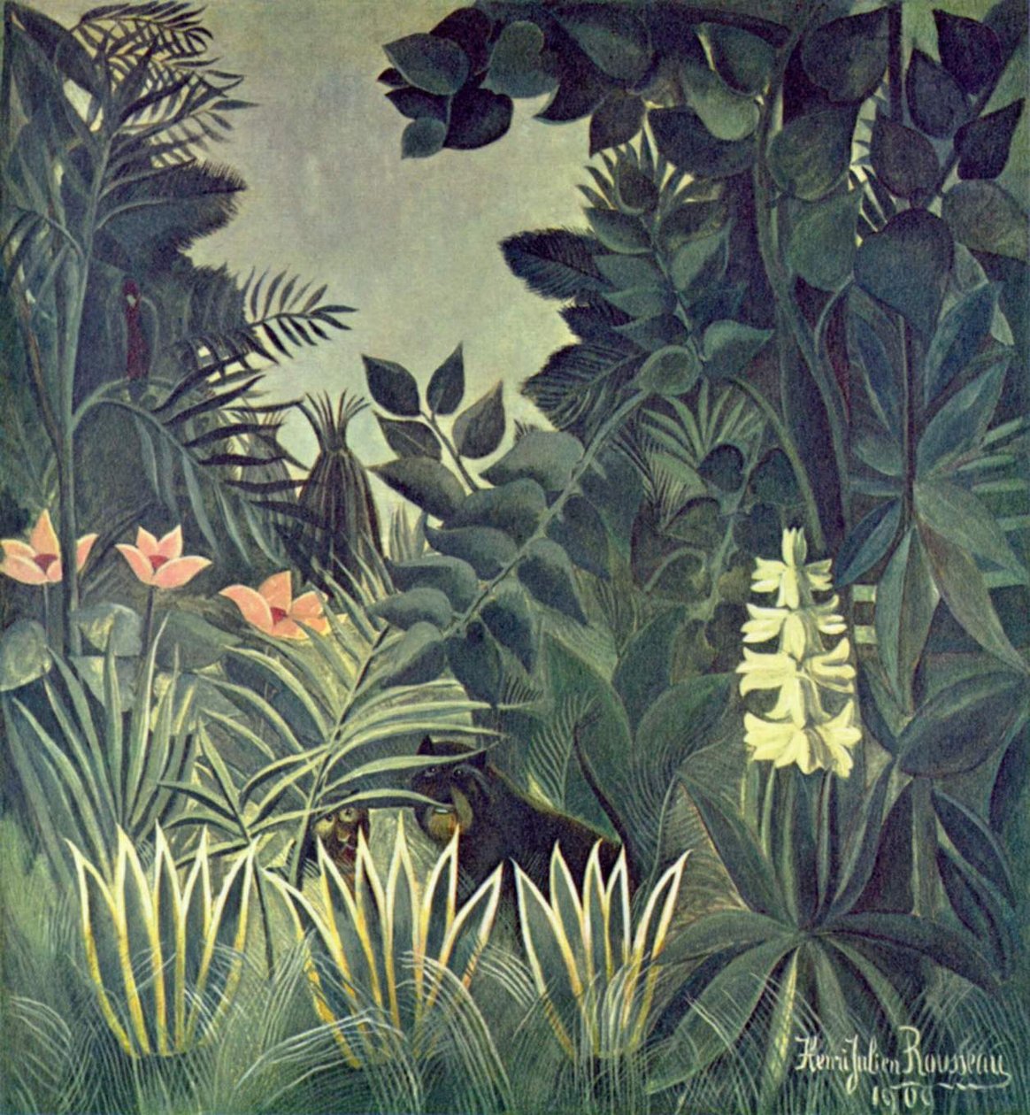 Dżungla na równiku autorstwa Henri Rousseau