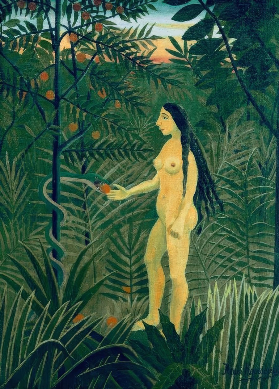 Ewa i wąż autorstwa Henri Rousseau